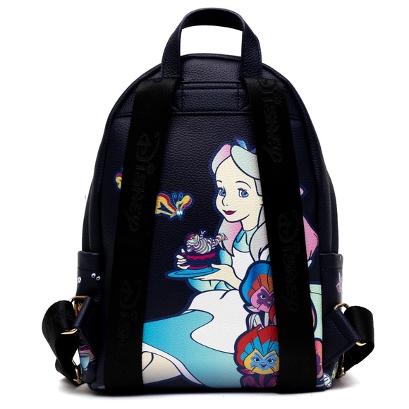 WondaPop Disney Alice in Wonderland Mad Hatter 12" Vegan Leather Mini Backpack - Picture 7 of 7